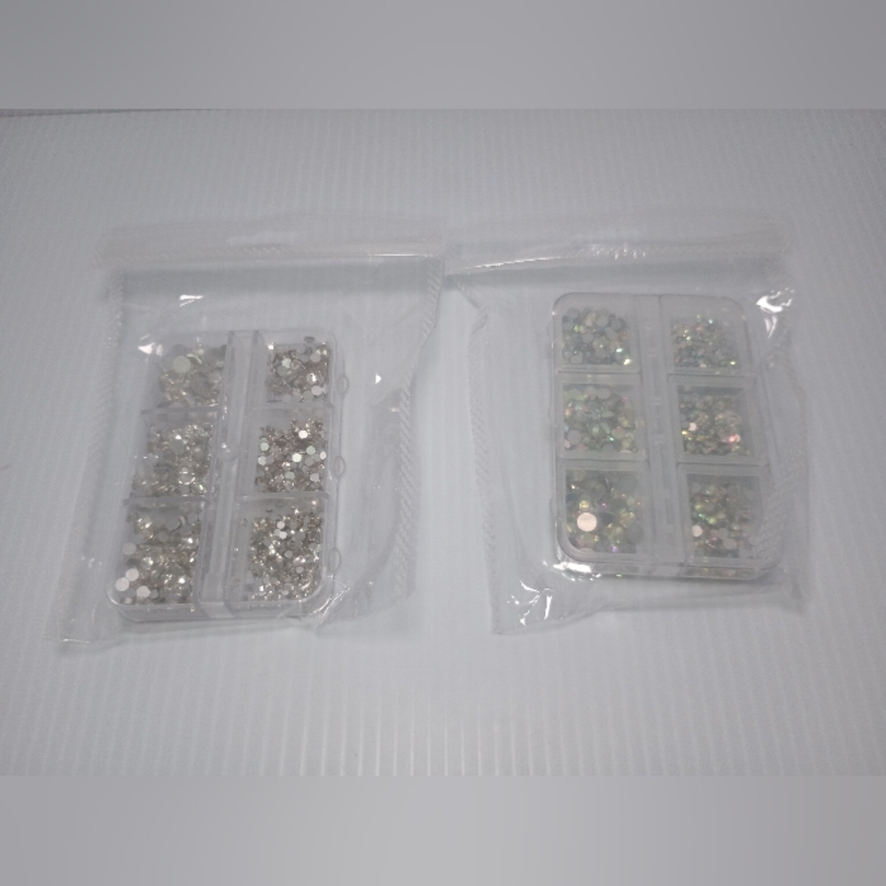 Nail Art Rhinestones. 2 Pack Color. New